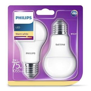 Philips LED E27 11 W teplá bílá (2ks/bal)