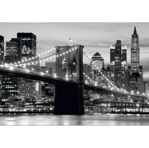 Papírová fototapeta  s motivem Brooklynský most v černobílém, 360×254 cm