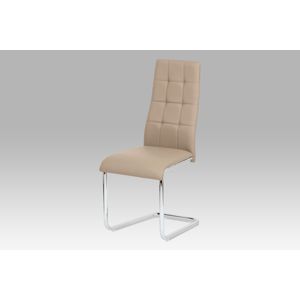 Jídelní židle koženka cappuccino/chrom AC-1620 CAP